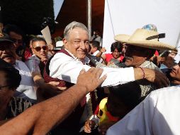 El precandidato de la coalición Juntos Haremos Historia dijo que desde hace un tiempo invitó a Marcelo Ebrard en la organización de Morena. SUN / L. Cortés