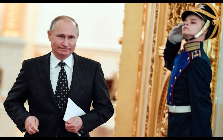 El presidente ruso Vladimir Putin llega a una reunión del Consejo Estatal en el Kremlin de Moscú. AP/A. Nemenov
