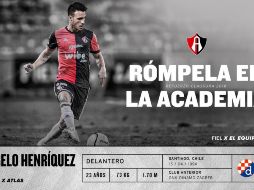 Henríquez será presentado esta tarde con el equipo, al igual que los refuerzos Alexi Gómez y Cristopher Toselli, y se incorporará a la pretemporada de cara al Clausura 2018. TWITTER / @atlasfc