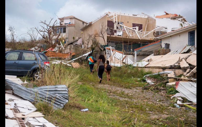 MARIGOT, SAN MARTÍN (07/SEP/2017).-  El poderoso huracán ''Irma'' ha dejado un rastro de destrucción a su paso por el mar Caribe. AFP/L. Chamoiseau