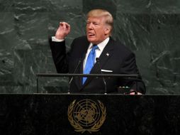 En su debut ante la ONU, Trump defendió su principio de Estados Unidos primero, y dijo que todos los líderes deberían seguirlo. AFP / T. Clary
