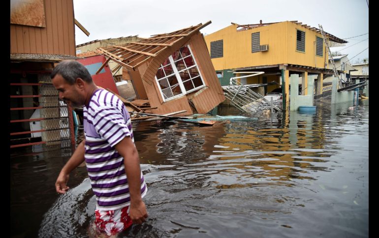 JUANA MATOS, PUERTO RICO (21/SEP/2017).- El ciclón golpeó con vientos sostenidos de hasta 250 kilómetros por hora. AFP/H. Retamal