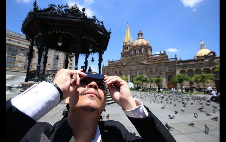 GUADALAJARA, JALISCO (21/AGO/2017).- En esta metrópoli se apreció en un 25%. EFE/U. Ruiz