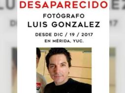 Luis González Contreras había sido reportado como desaparecido desde el pasado 19 de diciembre. FACEBOOK / Lucy Robles