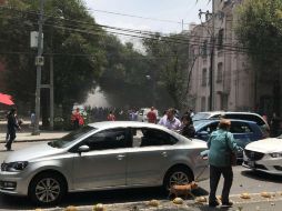 Ordenan la evacuación del edificio en Condesa tras los reportes de fuga de gas. TWITTER / @pipellorens