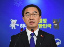 El ministro surcoreano de Unificación, Cho Myoung-gyon, durante una conferencia de prensa. AFP/J. Yeon-Je