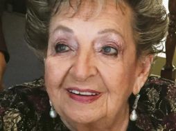 Yolanda Rodríguez de Madrigal durante la Misa de Acción de Gracias por sus 94 años. ESPECIAL