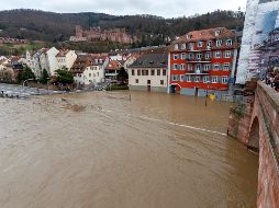 La navegación fue suspendida este viernes en las secciones altas del río Rin y una medida similar pudiera ser decretada en el área de Colonia el fin de semana. EFE / R. Wittek