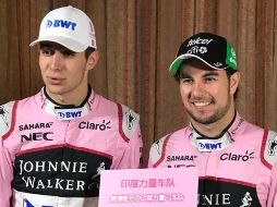 La temporada pasada Ocón (I) acusó a Pérez (D) de intentar matarlo. TWITTER/@ForceIndiaF1