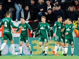 La victoria coloca al Betis en la octava posición, en espera del resto de los resultados de la jornada. AFP/C. Quicler