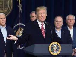 El mandatario de EU expresó su deseo de que Norcorea se involucre en los Olímpicos y de que el diálogo continúe después de la competición. EFE / C. Kleponis