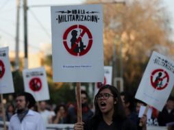 Los manifestantes iniciaron la protesta rumbo al Hemiciclo de Juárez para realizar un mitin. EL INFORMADOR/F. Atilano