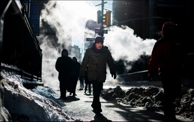 La sensación de frío en NY es incluso más intensa que la temperatura del planeta Marte. AFP/J. Samad