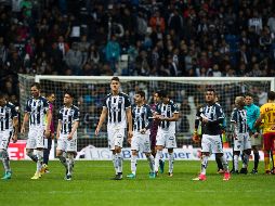 Jugadores del Monterrey luego de terminar su primer partido del Clausura 2018. MEXSPORT/J. Martínez