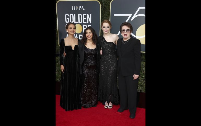 Natalie Portman, America Ferrera, Emma Stone y Billie Jean King.