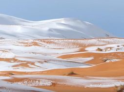La nieve llega al desierto del Sahara