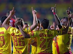 Miguel Sansores (27) definió temprano el partido, anotando al minuto 2 y al 8. TWITTER/@FuerzaMonarca