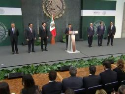 Peña Nieto durante la asignación de los nuevos titulares de la STPS y Sedesol. TWITTER/@PresidenciaMX