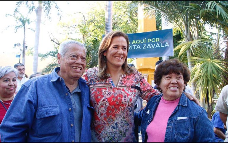 Zavala asistió al parque de Santa Lucía en el Centro Histórico de Mérida. TWITTER/@Mzavalagc