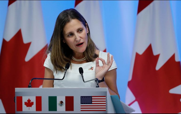 La ministra de Asuntos Exteriores de Canadá, Chrystia Freeland, dio a conocer la postura de su país ante lo propuesto por Trump. EFE/Archivo