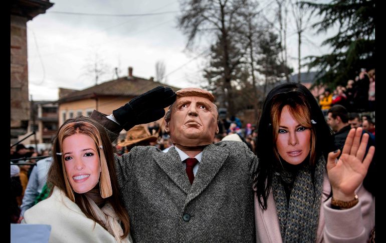 Algunos optaron por personajes más polémicos, como parte de la familia del presidente estadounidense, Donald Trump. AFP / R. Atanasovski