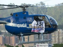 Oscar Pérez señaló que ‘este combate’ es ‘en contra de la impunidad impuesta por este Gobierno’. TWITTER / @GuerrerosXvnzla