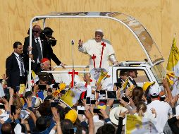 El Papa Francisco ocupa un modelo Ioniq HEV de la empresa surcoreana sin ninguna modificación especial. EFE / O. Villaroel