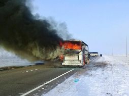 Informan que el autobús había salido de Uzbekistán y se dirigía a Rusia. AP