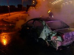 El caso queda en manos de personal de la Secretaría de Movilidad de Jalisco. ESPECIAL/ Bomberos de Zapopan