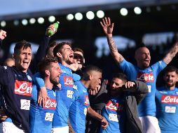 Un gol de Mertens al minuto 65 le da la victoria al cuadro partenopeo. AFP/M. Bertorello