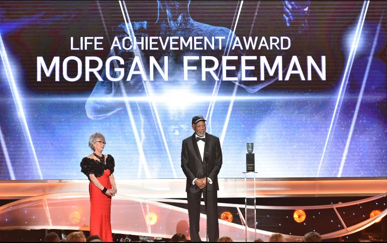 Morgan Freeman recibió el premio honorífico de SAG como reconocimiento a su trayectoria en el mundo de la interpretación. AP / V. Bucci