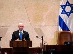 En su discurso, Pence subraya que Estados Unidos insta a los dirigentes palestinos a regresar a la mesa de negociaciones. AFP / A. Schalt