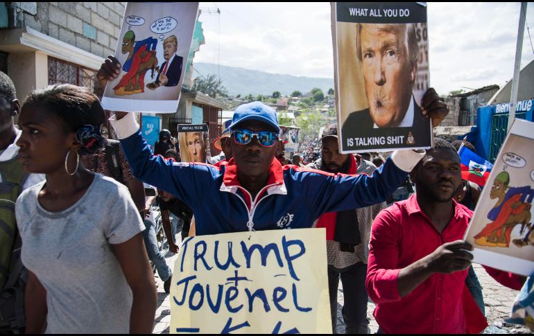 La de este lunes fue la segunda manifestación de este tipo en Haití. EFE/ J. Herve