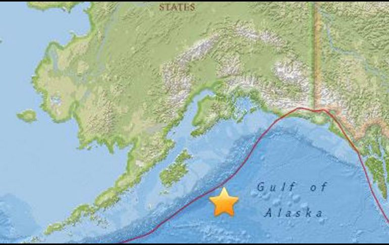 Mapa facilitado por el Centro Geológico de Estados Unidos (USGS) que muestra la localización del terremoto. EFE/USGS