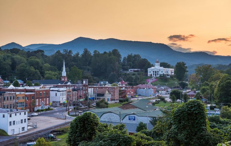 Vista de Sylva, en Carolina del Norte, estado donde se filmaron varias escenas de 
