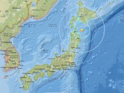 El movimiento telúrico ocurrió a las 07:51 horas locales en la costa este de la prefectura de Aomori y su epicentro se localizó a 92 kilómetros de la localidad de Matsu. ESPECIAL / earthquake.usgs.gov