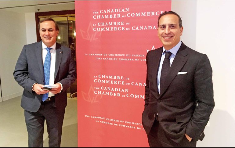 Juan Pablo Castañón y Moisés Kalach, autoridades del CCE, se reunieron con integrantes de la Cámara de Comercio de Canadá. SUN