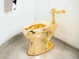 El trono del artista italiano Maurizio Cattelan en el Guggenheim. ESPECIL/Guggenheim museum