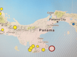 La intensidad del sismo de magnitud 6.6, con 10 kilómetros de profundidad, no representa amenaza de tsunami. TWITTER/ @Sinaproc_Panama