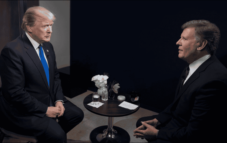 La entrevista con el canal británico ITV fue grabada el pasado jueves en Davos (Suiza) durante una reunión bilateral del presidente Trump. TWITTER/ @realDonaldTrump