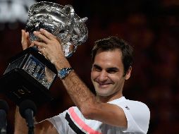 El suizo no pudo contener las lágrimas tras su discurso en la ceremonia de premiación en la Rod Laver Arena. AFP/S. Khan