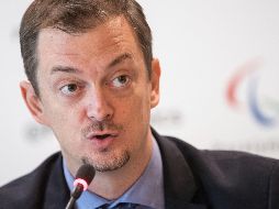 Andrew Parsons, presidente del Comité Paralímpico Internacional, durante una conferencia de prensa. AP/M. Becker
