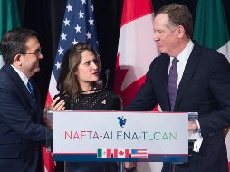 Los tres socios del TLCAN mantuvieron en Montreal su sexta ronda de negociaciones la semana anterior.  AP / G. Hughes