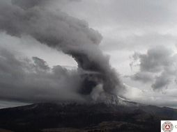 Los vientos corren hacia el norte, por lo que se prevé que la ceniza caiga en la zona montañosa. TWITTER / @SkyAlertMx