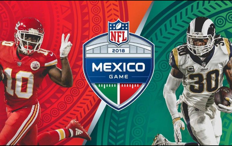 Será el primer partido de temporada regular en México tanto para los Rams como para los Chiefs. TWITTER/@RamsNFL