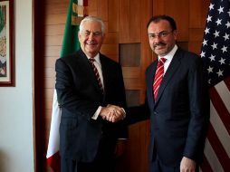 La Cancillería indicó que Videgaray reiteró el compromiso compartido que tienen México y Estados Unidos por promover una región próspera y competitiva. NTX /