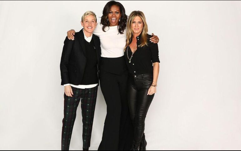 Ellen tuvo grandes invitados como Michelle Obama y Jennifer Aniston.TWITTER/@TheEllenShow