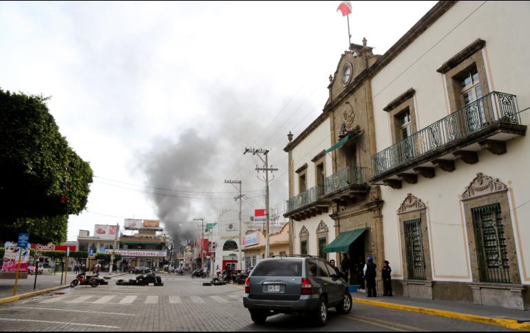 El centro del municipio fue uno de los puntos donde se registraron bloqueos. ESPECIAL/Roberto Puga