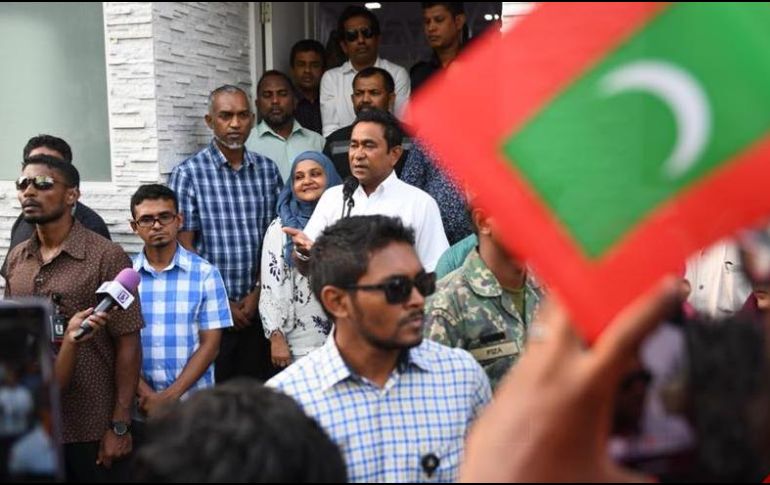 El presidente Abdulla Yameen ha expresado su desaprobación a un revés de la Corte al respecto de la reinstalación de diputados. FACEBOOK / presidencymv