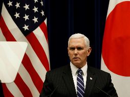 Pence arremetió el miércoles contra Norcorea, anunciando desde Tokio que EU impondrá sus sanciones más duras hasta la fecha contra el régimen norcoreano. EFE / T. Hanai